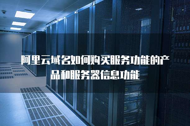 阿里云域名如何购买服务功能的产品和服务器信息功能