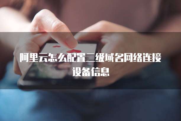 阿里云怎么配置二级域名网络连接设备信息