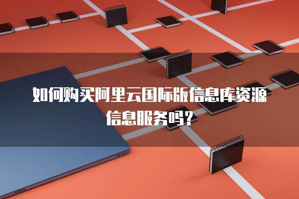 如何购买阿里云国际版信息库资源信息服务吗?
