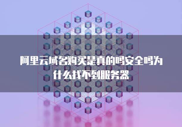 阿里云域名购买是真的吗安全吗为什么找不到服务器