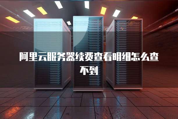 阿里云服务器续费查看明细怎么查不到