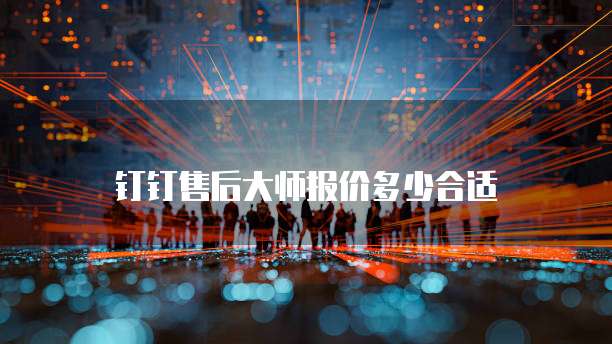 钉钉售后大师报价多少合适