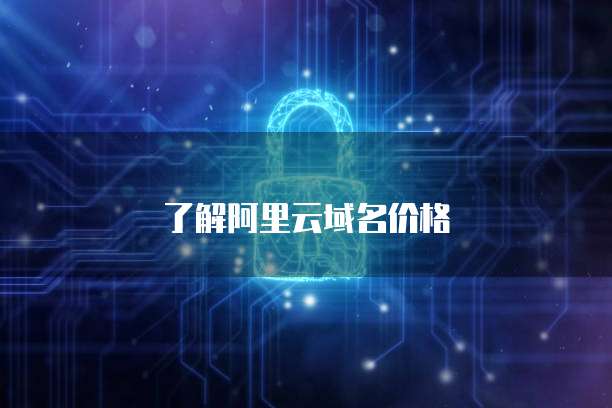 了解阿里云域名价格