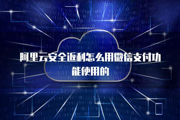 阿里云安全返利怎么用微信支付功能使用的