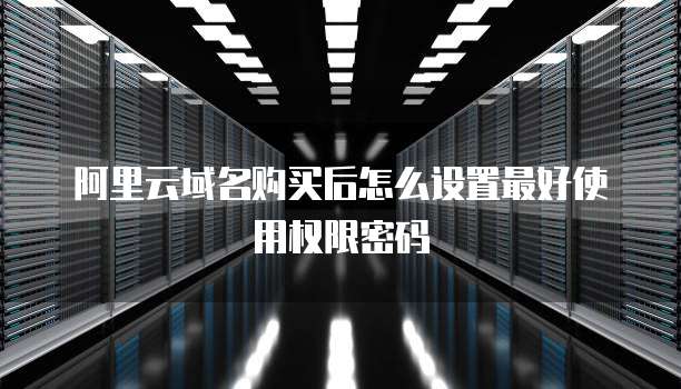 阿里云域名购买后怎么设置最好使用权限密码