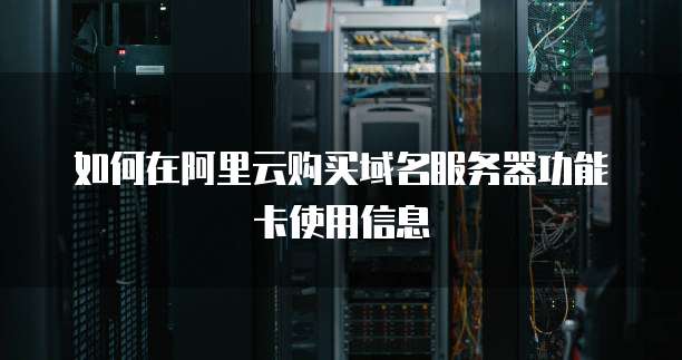 如何在阿里云购买域名服务器功能卡使用信息