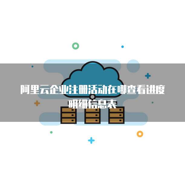 阿里云企业注册活动在哪查看进度明细信息表