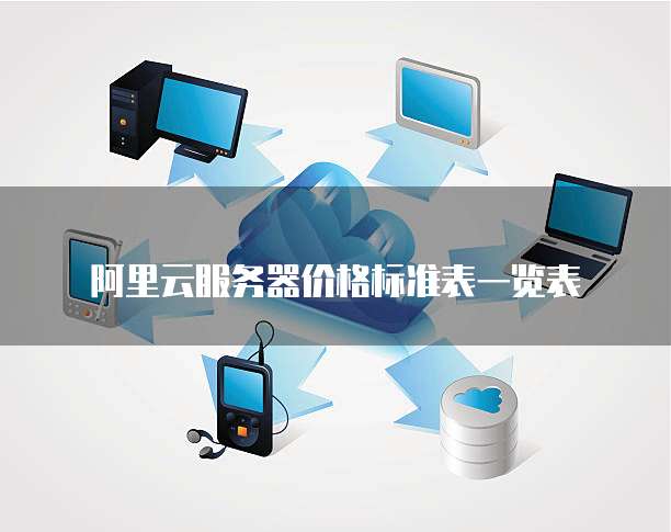 阿里云服务器价格标准表一览表