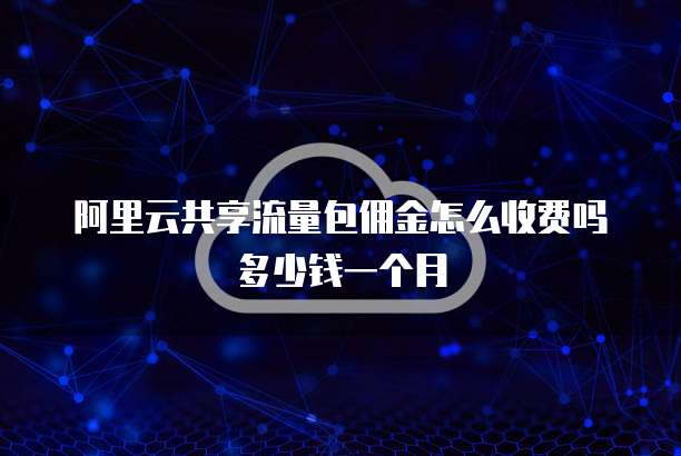 阿里云共享流量包佣金怎么收费吗多少钱一个月