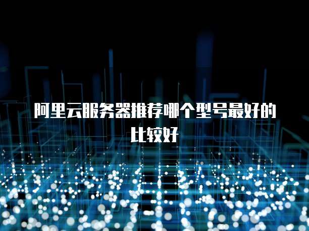 阿里云服务器推荐哪个型号最好的比较好