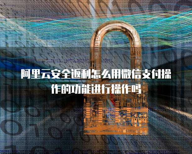 阿里云安全返利怎么用微信支付操作的功能进行操作吗