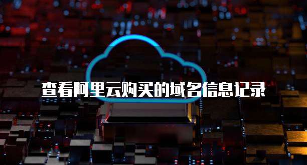 查看阿里云购买的域名信息记录