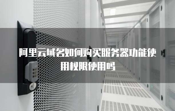 阿里云域名如何购买服务器功能使用权限使用吗