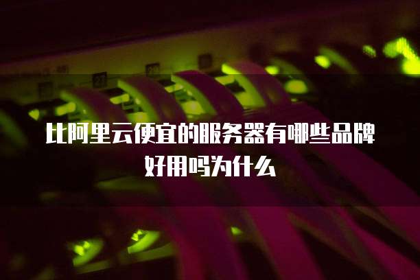 比阿里云便宜的服务器有哪些品牌好用吗为什么