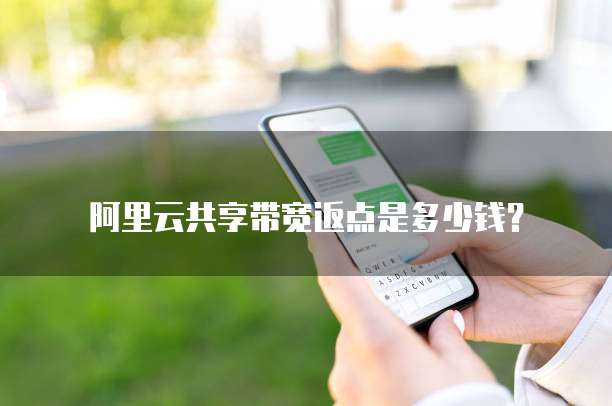阿里云共享带宽返点是多少钱?