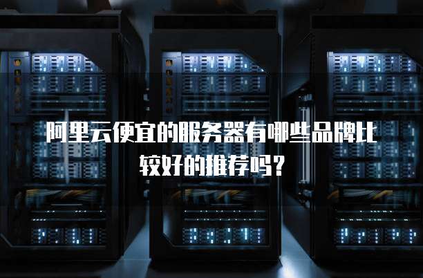 阿里云便宜的服务器有哪些品牌比较好的推荐吗?