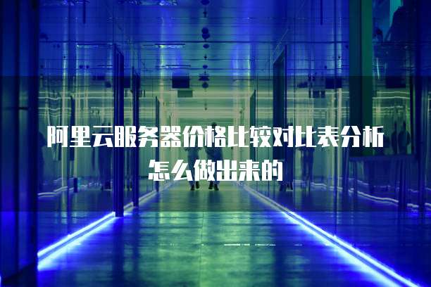 阿里云服务器价格比较对比表分析怎么做出来的