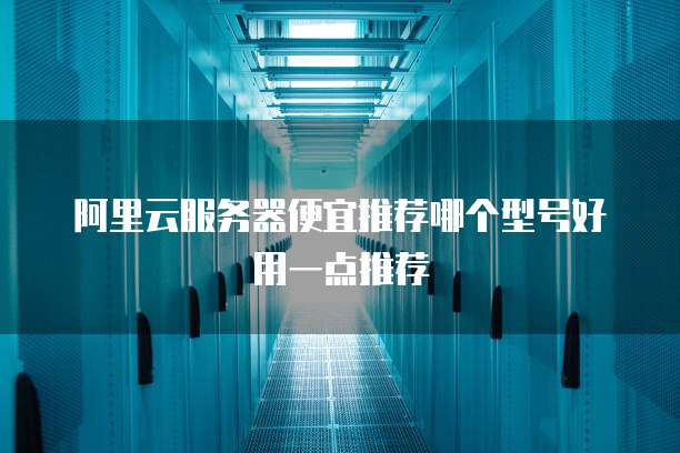 阿里云服务器便宜推荐哪个型号好用一点推荐