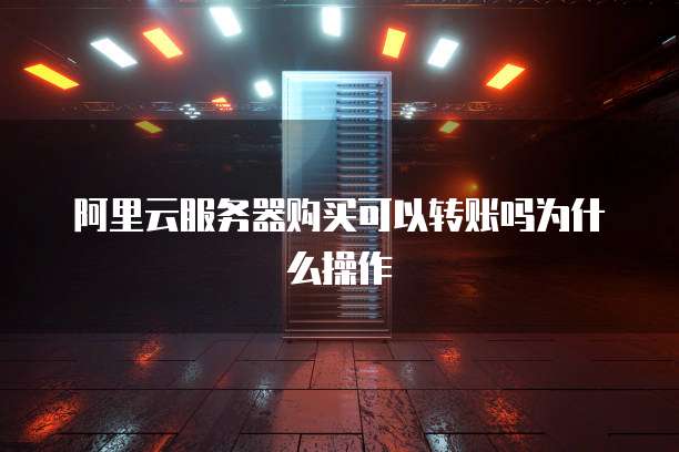 阿里云服务器购买可以转账吗为什么操作