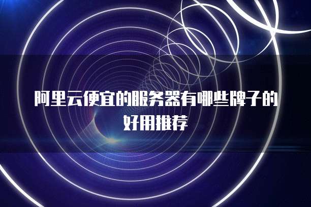 阿里云便宜的服务器有哪些牌子的好用推荐