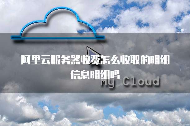 阿里云服务器收费怎么收取的明细信息明细吗