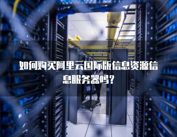 如何购买阿里云国际版信息资源信息服务器吗?