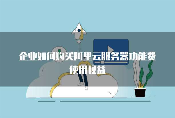 企业如何购买阿里云服务器功能费使用权益