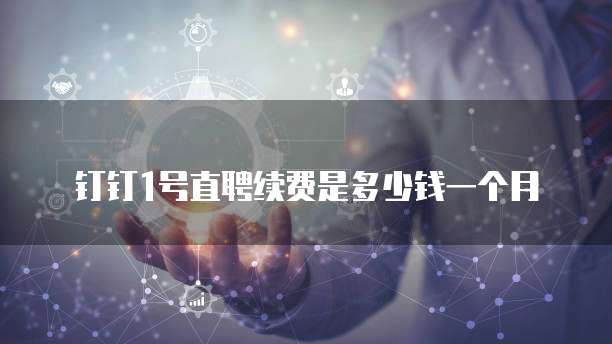 钉钉1号直聘续费是多少钱一个月
