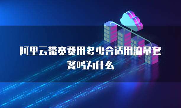 阿里云带宽费用多少合适用流量套餐吗为什么