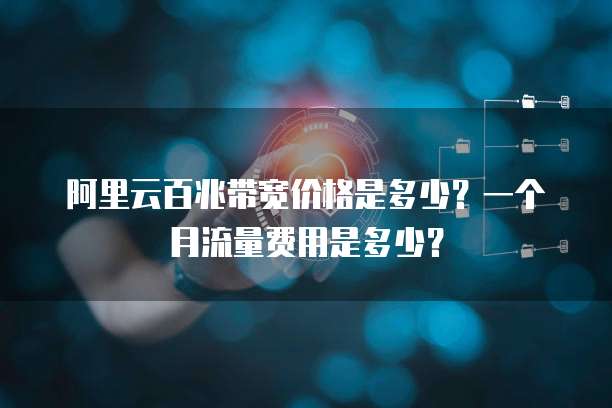 阿里云百兆带宽价格是多少?一个月流量费用是多少?