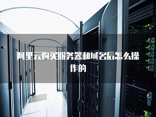 阿里云购买服务器和域名后怎么操作的