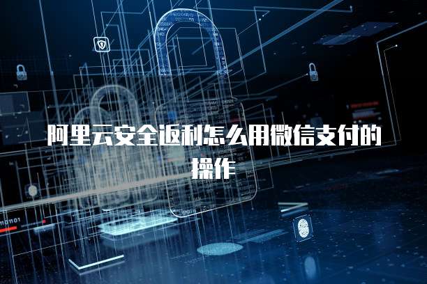 阿里云安全返利怎么用微信支付的操作