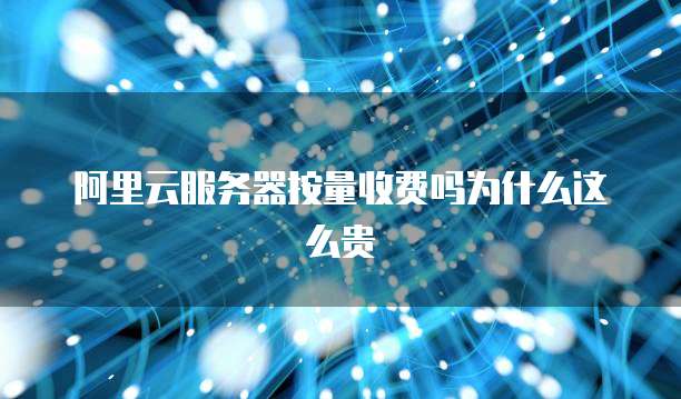 阿里云服务器按量收费吗为什么这么贵