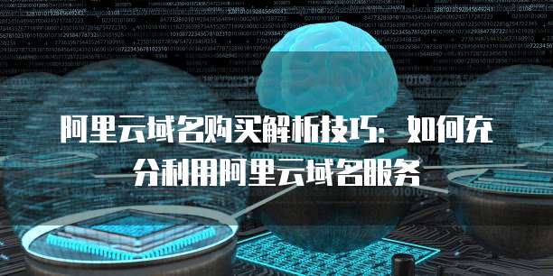 阿里云域名购买解析技巧:如何充分利用阿里云域名服务