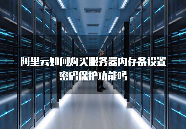 阿里云如何购买服务器内存条设置密码保护功能吗