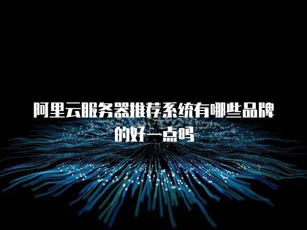 阿里云服务器推荐系统有哪些品牌的好一点吗