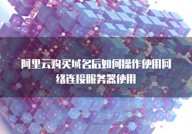 阿里云购买域名后如何操作使用网络连接服务器使用