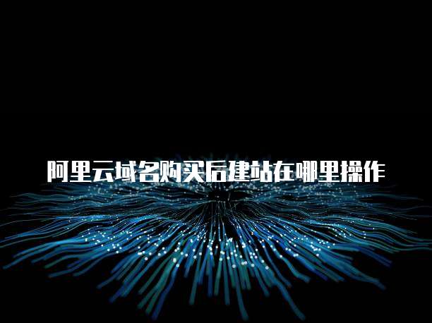 阿里云域名购买后建站在哪里操作