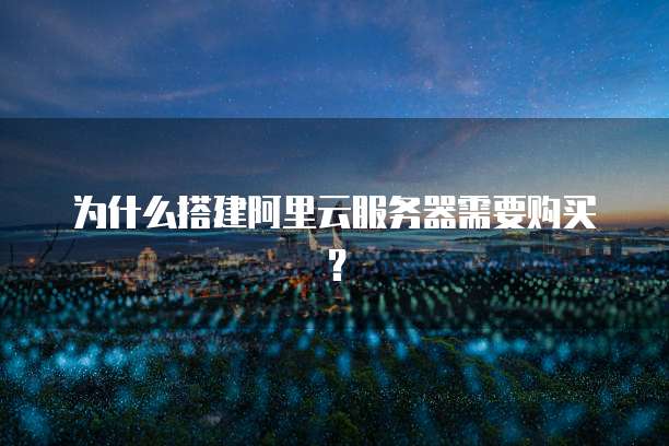 为什么搭建阿里云服务器需要购买？