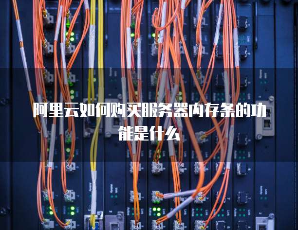 阿里云如何购买服务器内存条的功能是什么