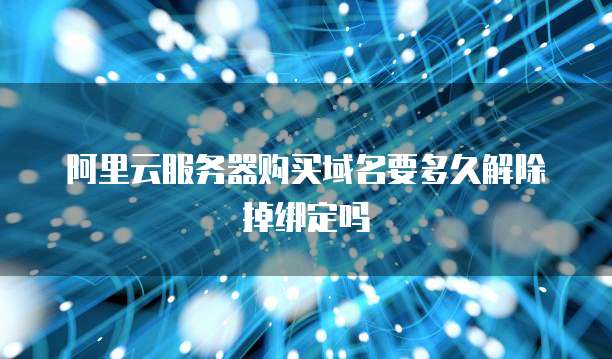 阿里云服务器购买域名要多久解除掉绑定吗