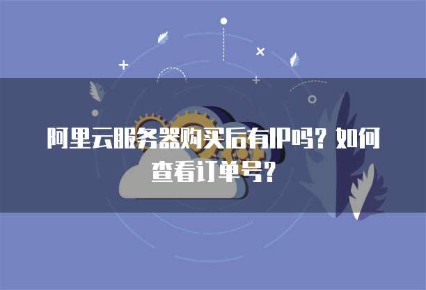 阿里云服务器购买后有IP吗?如何查看订单号?