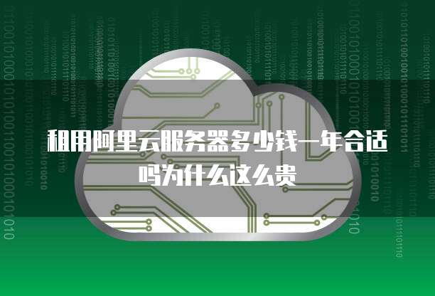 租用阿里云服务器多少钱一年合适吗为什么这么贵