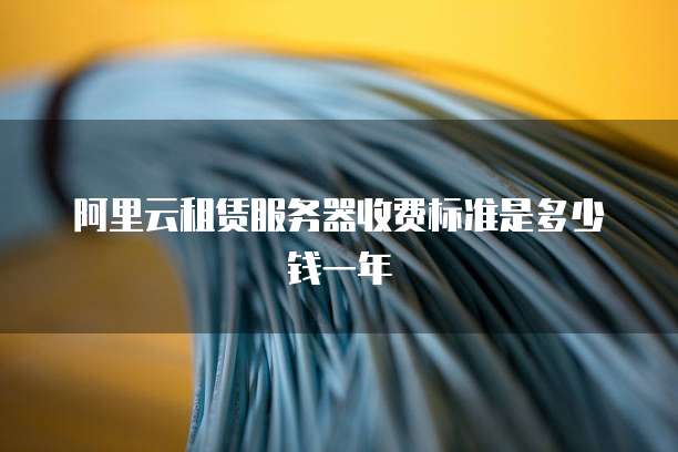 阿里云租赁服务器收费标准是多少钱一年