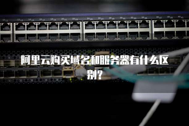 阿里云购买域名和服务器有什么区别?