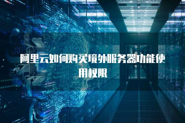 阿里云如何购买境外服务器功能使用权限