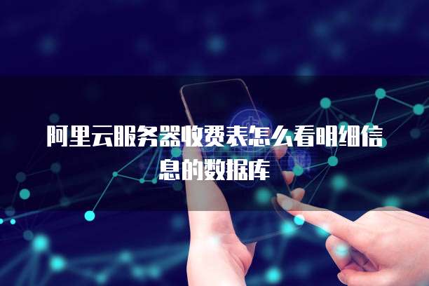 阿里云服务器收费表怎么看明细信息的数据库