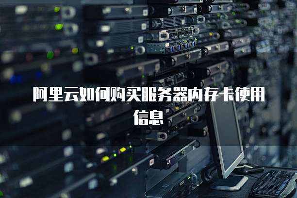 阿里云如何购买服务器内存卡使用信息