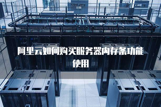 阿里云如何购买服务器内存条功能使用
