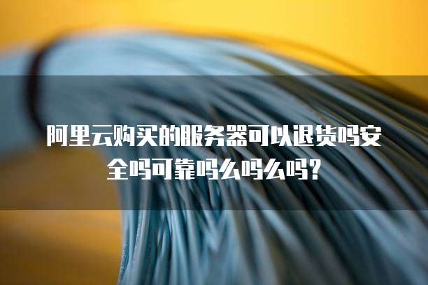 阿里云购买的服务器可以退货吗安全吗可靠吗么吗么吗?